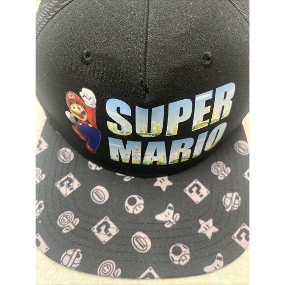Nintendo Super Mario Brothers Youth Hat Adjustable Snap Back Baseball Cap - Picture 3 of 9
